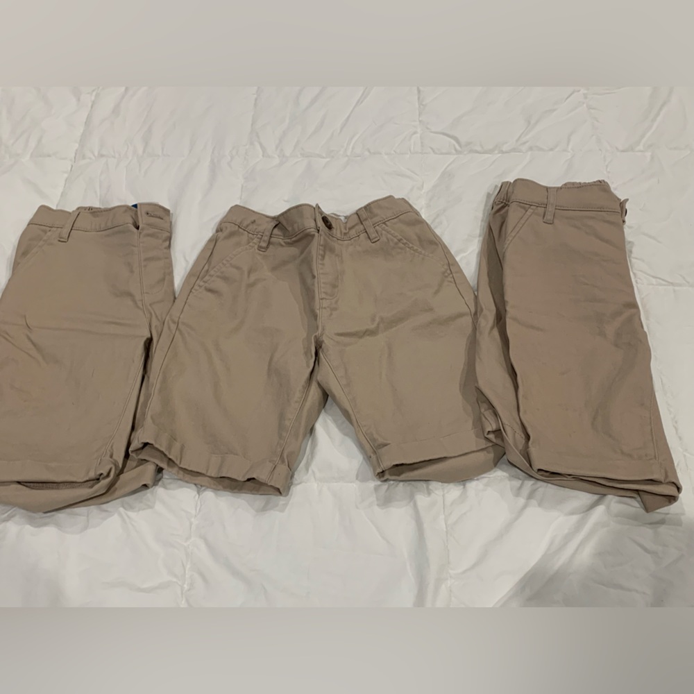 Girls size 10/12 khaki uniform shorts